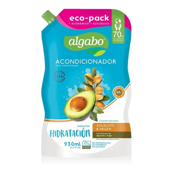 Eco-pack Repuesto Acondicionador Hidratación 930ml Algabo