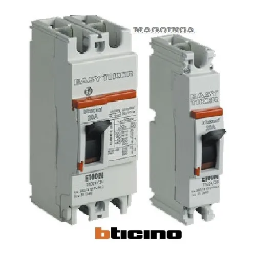 Breaker Termomagneticos 2x30, 2x50, 2x60 Bticino Easytiker 