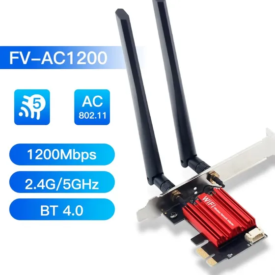 Tarjeta Red Wifi + Bluetooth Pci Express 2.4g 5g Doble Banda