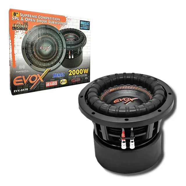 Subwoofer 8 Pulgadas Evox Evx-8xtr 2000 Watts Max Open Show