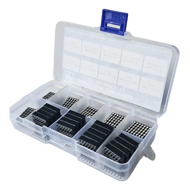 Kit De 36 Compuertas Lógicas Variadas + Bases De 14 Pines