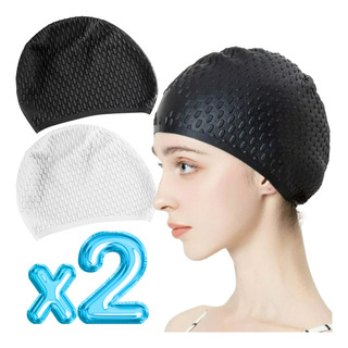 2pzs Gorro De Natacion Silicona Para Hombres Y Mujeres Dama 2pzs Gorro De Natacion Silicona Para Hombres Y Mujeres Dama