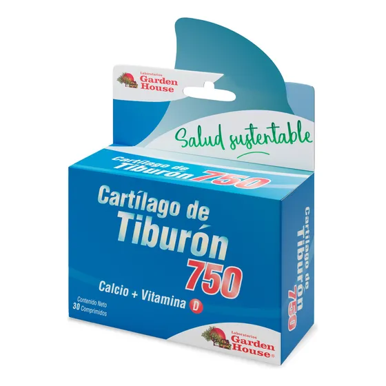 Garden House Cartílago De Tiburón Artrosis 750 X 30caps Sabor Sin sabor