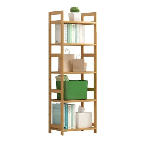 Organizador Estante De Bambu De 5 Niveles 35x23.5x125cm