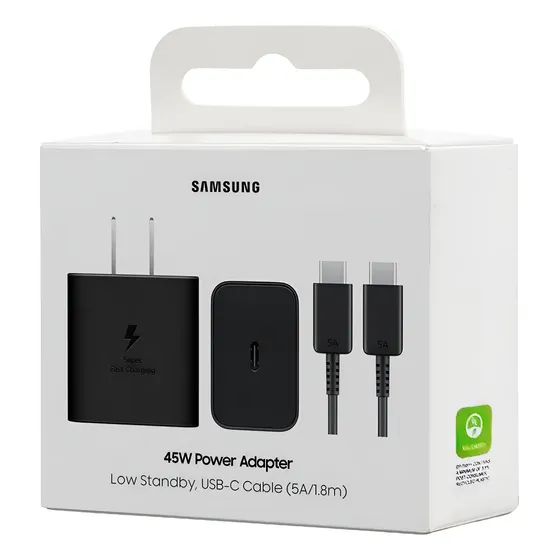 Cargador Samsung 45watts Para Galaxy Tab S10 Fe 10.9 X520 Negro | Cuotas sin interés
