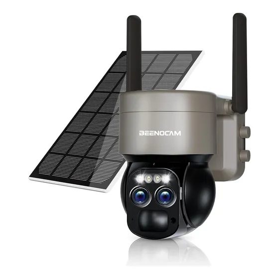 Cámara De Seguridad Solar 4k Inalámbrica Doble Lente