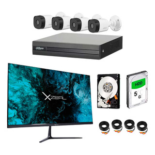 Kit Videovigilancia 4 Cámaras 1 Mp Dvr 500gb Monitor 23.8 Kit Videovigilancia 4 Cámaras 1 Mp Dvr 500gb Monitor 23.8