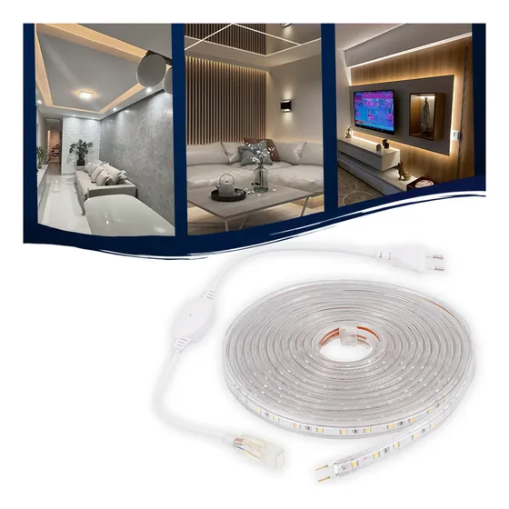 Aljatec Mangueira Fita 5050 10m Alto Brilho Branco Quente Cor Da Luz Branco-quente Tensão De Operação 0 Voltagem 220v