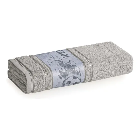 Toalla Baño Infantil Karsten Super Absorbente 100% Algodón Color Gris Campeonato