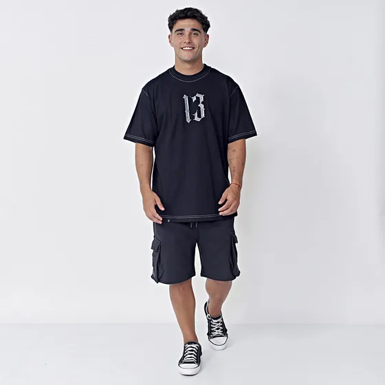 Remera De Algodon 13 Doble Estampa Marca Vulkano
