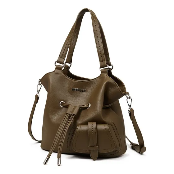 Cartera Mujer Oreiro Love Cuero Pu C/ Llavero Organizador Color Verde Diseño De La Tela Lisa