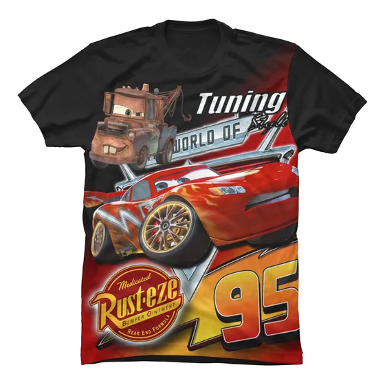  Camiseta Cars Rayo Mcqueen Disney Niño Unisex Exclusiva