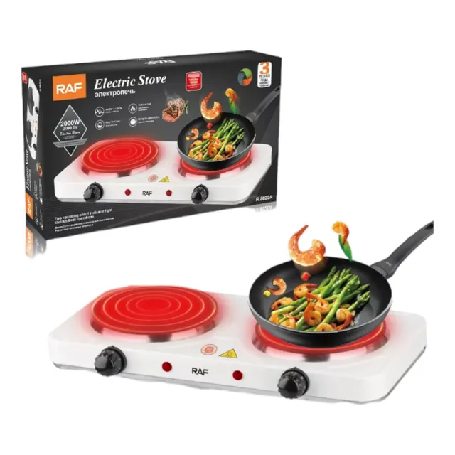 Cocina Electrica Raf 2 Hornillas 2000 Watts Portatil