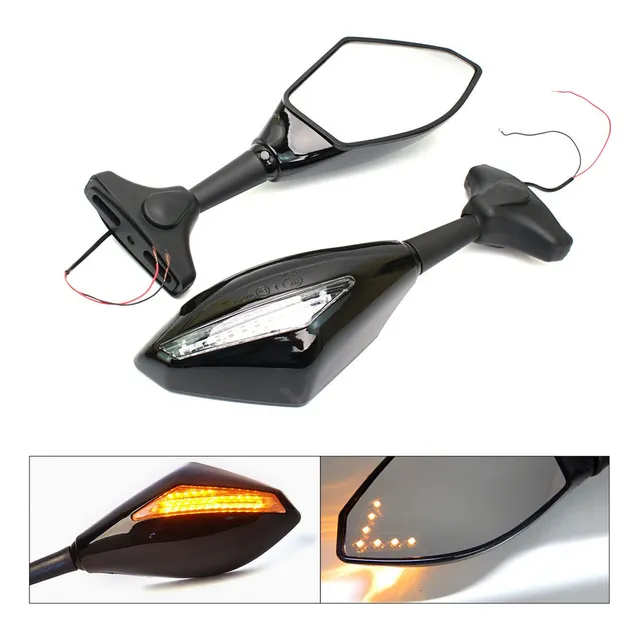 Qz1 Retrovisor Com Pisca Seta Led Para Motos Honda Cbr 250r