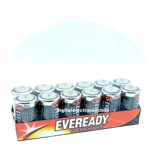 Eveready Super Heavy Duty 1.5v C Medianas 12 Unidades