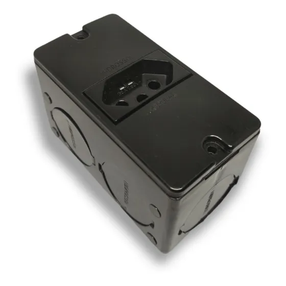 Kit Condulete Tomada 20a Preta Estilo Industrial Sobrepor 