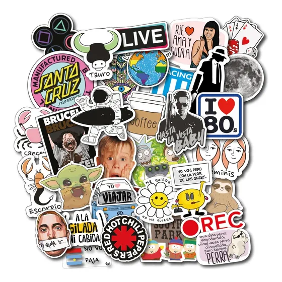 Stickers Calcos Pack X20 A Eleccion, Termo, Mate, Compu