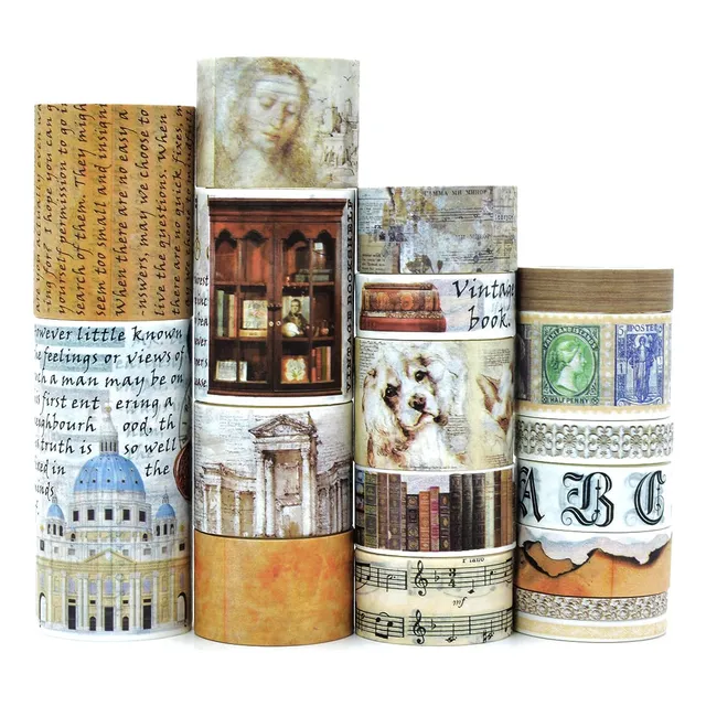 Juego De 18 Rollos De Cinta Washi  Cinta Decorativa Floral 