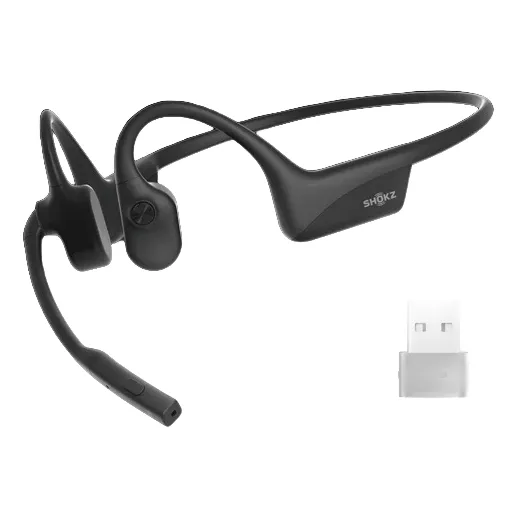 Audífonos Shokz Opencomm2 Usb-a Bone Conduction Color Negro