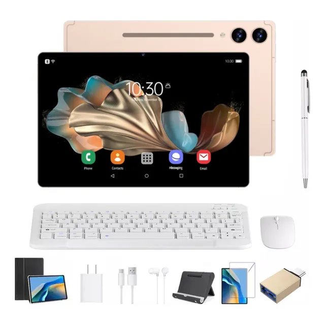 Tablet Hancdon 11.6" Android 12GB RAM 512GB Dual SIM Teclado WiFi 6 Bluetooth 5.3 Con Desbloqueo facial Funda Teclado Lápiz Óptico Auriculares Pantalla