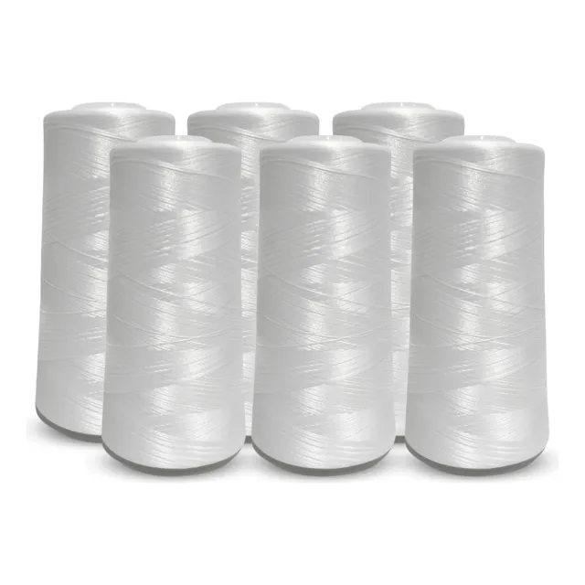 Hilo Poliéster Texturizado Para Overlock Blanco X 6 Conos