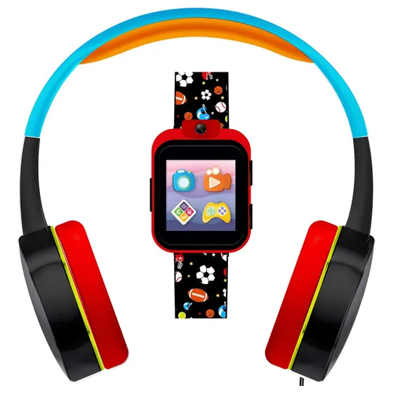Reloj Inteligente Y Auriculares Vehículo De Carrera Rojo