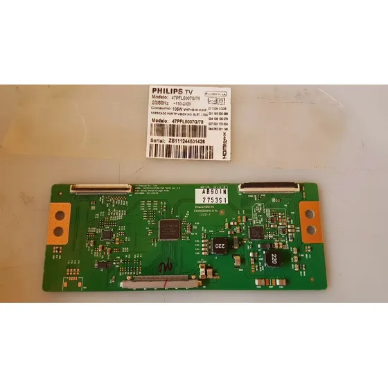 Placa T-con Tv Philips 47pfl5007g/78 6870c-0401b