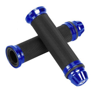 Manillar Azul, Empuñaduras De Goma De Aluminio Cnc Para Moto Manillar Azul, Empuñaduras De Goma De Aluminio Cnc Para Moto
