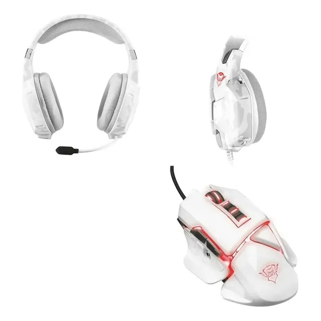 Combo Diadema Mouse Gaming Trust Gxt 322 + Gxt 145 Falx
