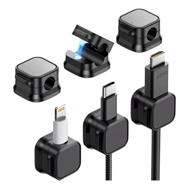 Organizador Cables Adhesivo Iman Soporte Clips Escritorio X6