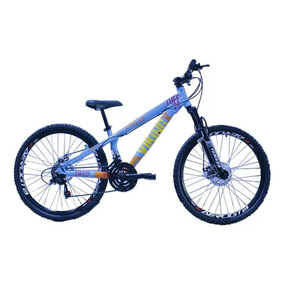 Bicicleta Viking Aro 26 Câmbios Importados 21v Azul Laranja
