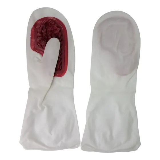 Guantes Con Cepillo De Silicón Para Limpieza Del  Hogar 