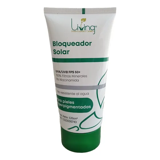Bloqueador Solar Uva/uvb Fps 50+ 5% Niacinamida Marca Living
