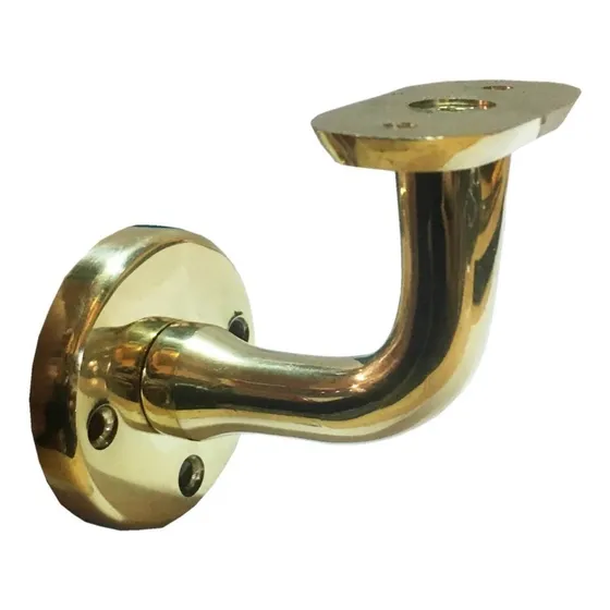 Soporte Pasamano Plano De Arrimar Bronce Pulido 1503