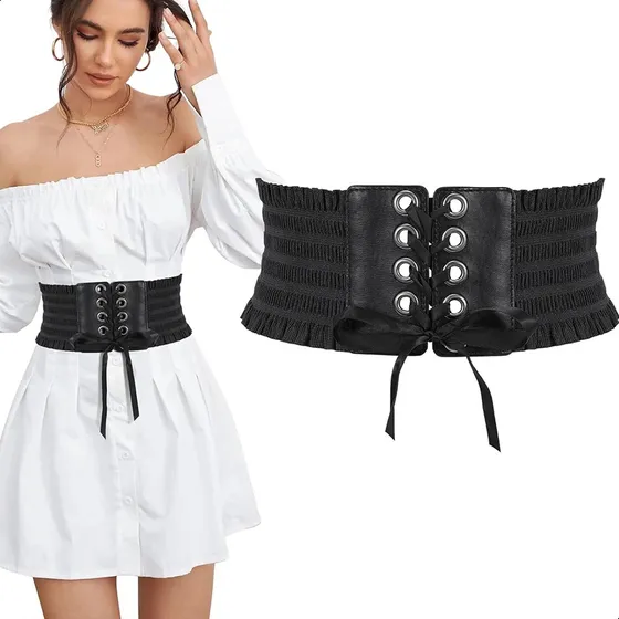 Cinturón Elegante Y Vintage De Ancho Elastico Para Vestidos