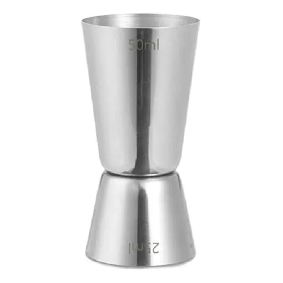 Dosador Duplo De Bebidas Em Aço Inox Medida De 50ml E 25ml