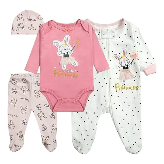 Ajuar Conjunto De Algodón Bebe Niño Niña  / Pororoscl