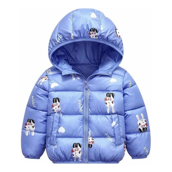 Chaqueta Para Niño Capucha Algodon Manga Larga Diseño Dibujo