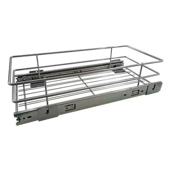 Canasto Extraíble Bajo Bacha Acero Cromado Mueble Cocina