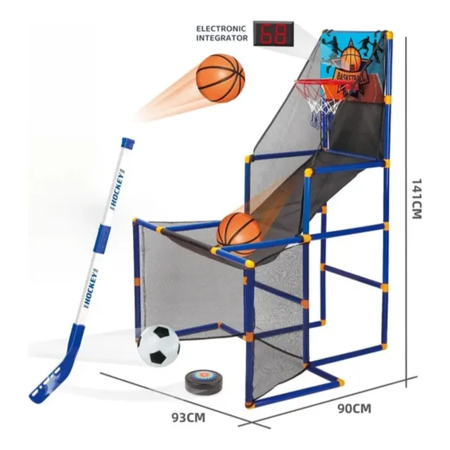 Juguete 3 En 1 Basket/baloncesto Marcador De Hockey/fútbol