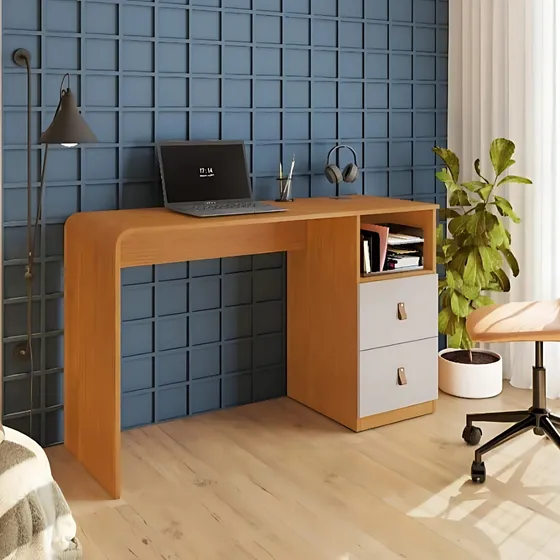 Mesa Escrivaninha Computador Escritório Home Estante Livro