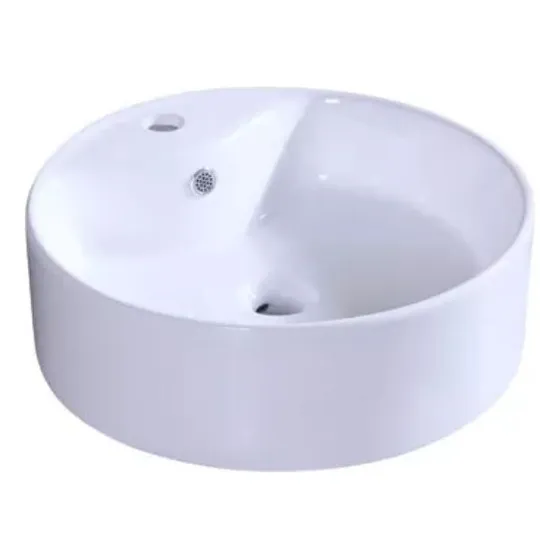 Lavamanos De Sobreponer 40 X 40 Cm Redondo Blanco Sx