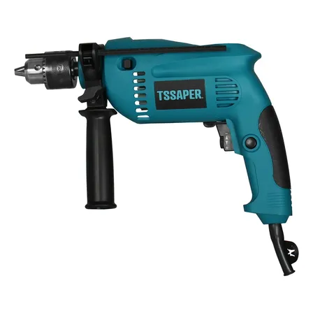 Furadeira De Impacto 600w Mandril 13mm Elétrica Para Madeira Azul-petróleo 60hz 220v