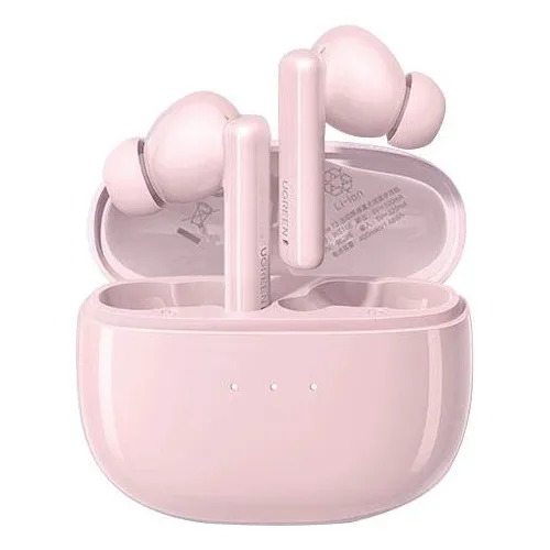 Audífonos Hitune T3 Ugreen Inalámbrico, Cancelación De Ruido Color Rosa