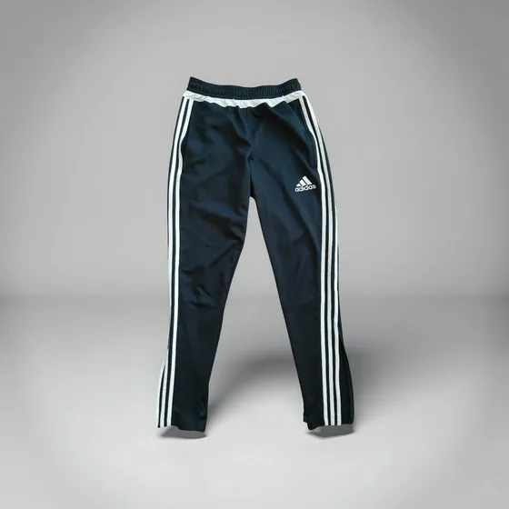 Pantalón Adidas Negro Con Rayas Blancas 2 Bolsillos T.xs