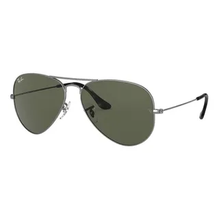 Ăculos De Sol Ray-ban Aviator Classic Tamanho Standard Armação Polished Grey Y Lente Green Ăculos De Sol Ray-ban Aviator Classic Tamanho Standard Armação Polished Grey Y Lente Green