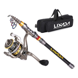 A Kit Completo Combinado De Vara De Pesca Telescópica E A Kit Completo Combinado De Vara De Pesca Telescópica E