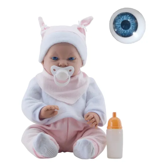 Bebé Bebote Real Ambar 44cm Con Genitales - Ojos A Elección