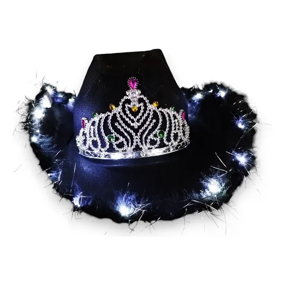 Sombrero Cowboy Cowgirl Led Corona Vaquero Carioca Luminoso