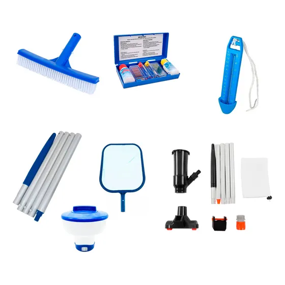 Kit Mantención De Piscina 6 Accesorios Bighouse Color Azul